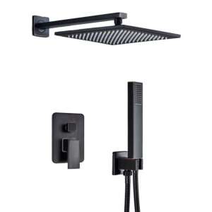 Blackswan M73.36 Duschset, antik schwarz, 25 cm - Brausegarnitur