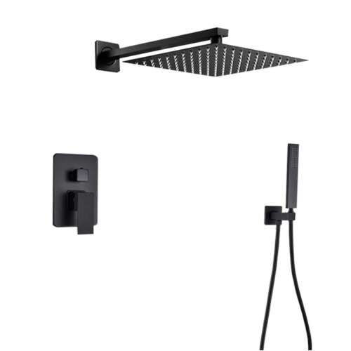 Duscharmatur-Set, Blackswan, Typ M73.45, mattschwarzes Modell, Größe 30 cm