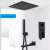 Blackswan M73.49 Matt Black Smart Shower Set with Square Rain Shower Head, Hand Shower, and Thermostatic Mixer Valve