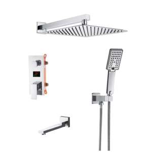 Set tuš slavine, Blackswan, tip M73.54 Smart, kromirani model, veličina 40 cm 102641789 - Dom i vrt