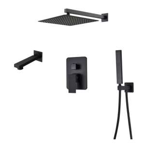 Set tuš slavine, Blackswan, tip M73.58, mat crni model, veličina 40 cm 102641798 - Dom i vrt