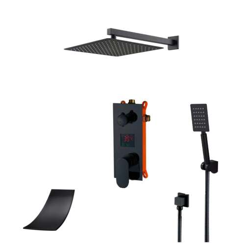 Set tuš slavine, Blackswan, tip M3.1, mat crni model, veličina 20 cm 102641881