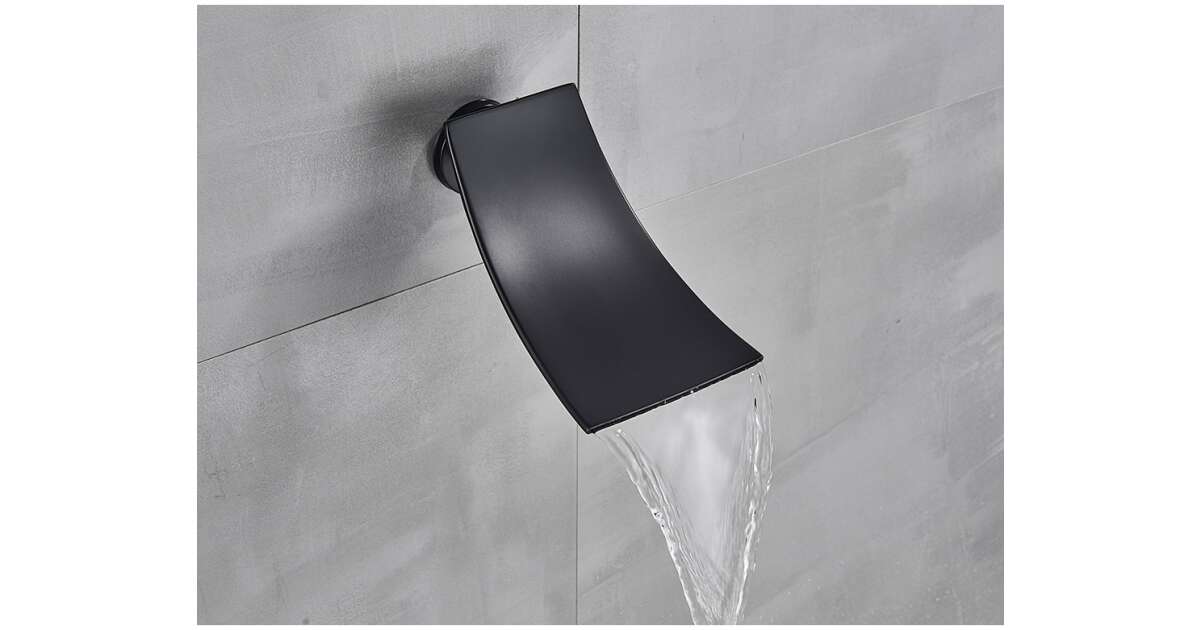 Blackswan Shower Set, M3.16 LED type, matt black model, 40 cm size 102641982