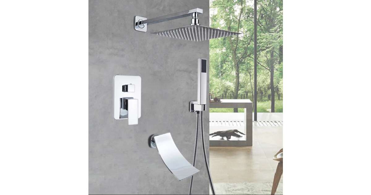 Blackswan Shower Set, M2.3.3 type, polished chrome model, 20 cm size 102641990