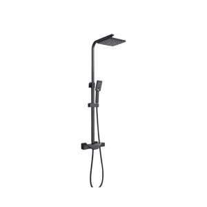 Blackswan M80.1 thermostatic shower set, matte black, 20 cm - Shower set