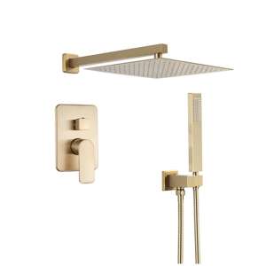 Blackswan M11.4 Duschset, matt gold, 40 cm - Brausegarnitur