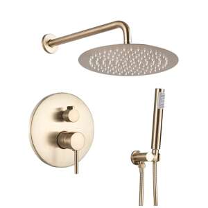 Blackswan M69.3 Duschset, matt gold, 30 cm - Brausegarnitur