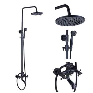 Blackswan M17.3 Duschset, antik schwarz, Collage - Brausegarnitur