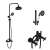 Душ комплект Blackswan M17.7, антично черно, множество ъгли