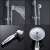 Blackswan M82.1 shower set, chrome finish, close-up of the handheld shower head