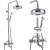 Blackswan M82.1 shower set, chrome finish, two views