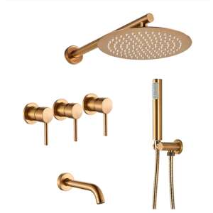 Set baterie dus, Blackswan, Tip M90.3, model rose gold, dimensiune 37 cm