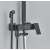 Blackswan M115 shower column digital display close-up, black