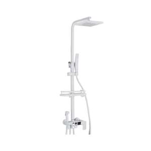 White shower column with shelf, Blackswan M134 model, adjustable shower head, handheld shower, and digital display - Shower set