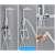 Blackswan M139 shower column, white, with thermostatic control, adjustable, handheld shower head, high-pressure shower head, digital display, 110 cm