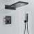 Blackswan M164 Matt Black 2-Way Thermostatic Shower Set with Overhead Shower and Hand Shower