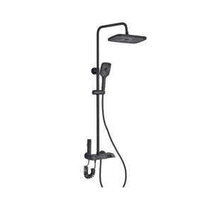 Blackswan M169 shower column, black, with LCD display, hidden faucet and hand shower, 120 cm - Shower set