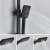 Blackswan M172 shower column, black, close-up of the shower head