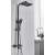 Blackswan M172 shower column, black, installed in a bathroom