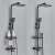 Blackswan M173 shower column, black, with shelf and hand shower
