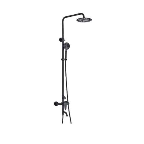 Blackswan M174 shower column, black, adjustable, with movable spout, 137 cm
