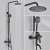 Blackswan M174 shower column, black, adjustable, with movable spout, 137 cm, close-up details