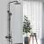 Blackswan M174 shower column, black, adjustable, with movable spout, 137 cm, in use