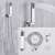 Blackswan M183 shower set, chrome, handheld shower head, dimensions