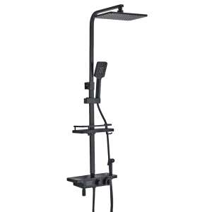 Blackswan M212 4-way thermostatic shower system with LCD display, black matte finish - Shower set