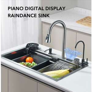 Kuchynský drez Blackswan D2Y s batériou, digitálnym displejom, filtrovanou vodou a príslušenstvom - Oprava vody, plynu, kúrenia