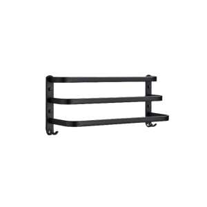 Suport de prosoape Blackswan M13, triplu, negru mat, 50 cm, montare pe perete - Accesorii baie