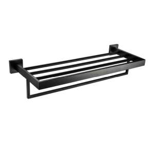 Blackswan M22 stojan na uteráky, matná čierna, 5 tyčí, 40 cm - Kúpeľňové doplnky
