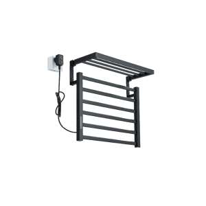 Încălzitor electric de prosoape Blackswan M34, negru, cu raft, montare pe perete, 55 cm - Accesorii baie