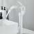 Blackswan M220 white waterfall bathroom sink faucet installed in a bathroom