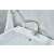 Blackswan M227 fürdőszoba mosogató csaptelep, nikkel modell, 19 cm, fehér mosogatóra szerelve