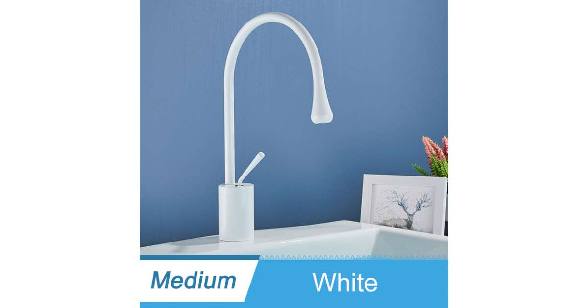 Bathroom sink tap, Blackswan, M230 type, white model, size 36 cm 102643787