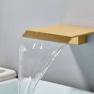 Blackswan M250 Wasserfall-Waschbeckenarmatur, goldfarben, fließendes Wasser - Wasserhahn