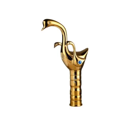 Bathroom sink faucet, Blackswan, type M263 Swan, gold color model with countertop mounting, 31 cm
