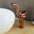 Blackswan M264 Swan type rose gold bathroom sink faucet with white sink