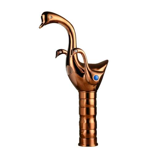 Bathroom sink faucet, Blackswan, M264 Swan type, rose gold model with countertop mounting, 31 cm