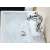 Blackswan M267 Dragon chrome bathroom sink faucet with water running