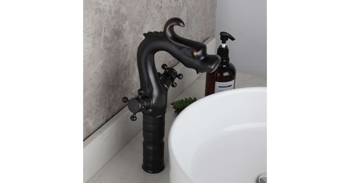 Bathroom sink faucet, Blackswan, M269 Dragon type, black model with countertop, size 34 cm 102643950