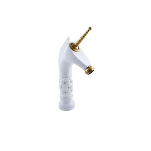 Blackswan M272 Unicorn type bathroom sink faucet, medium white model, size 27.2 cm