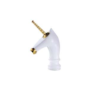 Blackswan M278 Unicorn Badezimmer Waschbeckenarmatur, weiß und gold, kurzes Modell - Nonbrand Wasserhahn