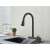 Blackswan M296 Matte Black Kitchen Faucet with Pull-Out Sprayer installed in a kitchen