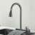 Blackswan M298 kitchen faucet, anthracite gray, pull-out spray, 3 modes, Rainfall option, water stream