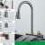 Blackswan M298 kitchen faucet, anthracite gray, pull-out spray, 3 modes, Rainfall option, Stream, Spray, Blade modes