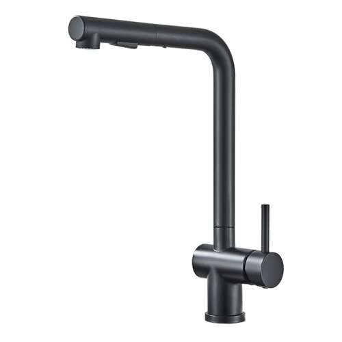 Blackswan M303 kitchen faucet, matte black, 360 degree rotation, pull-out spray, 2 modes