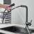 Blackswan M303 kitchen faucet, matte black, pull-out spray, 2 modes, in use