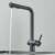 Blackswan M303 kitchen faucet, matte black, pull-out spray, 2 modes, water flowing